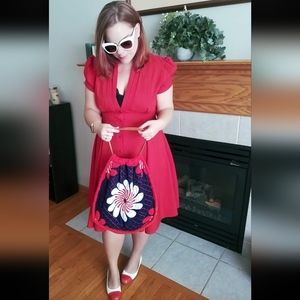 Vintage Hawaiian Knit Shoulder Bag
